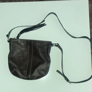 Coach Dark Brown Leather Crossbody Bag